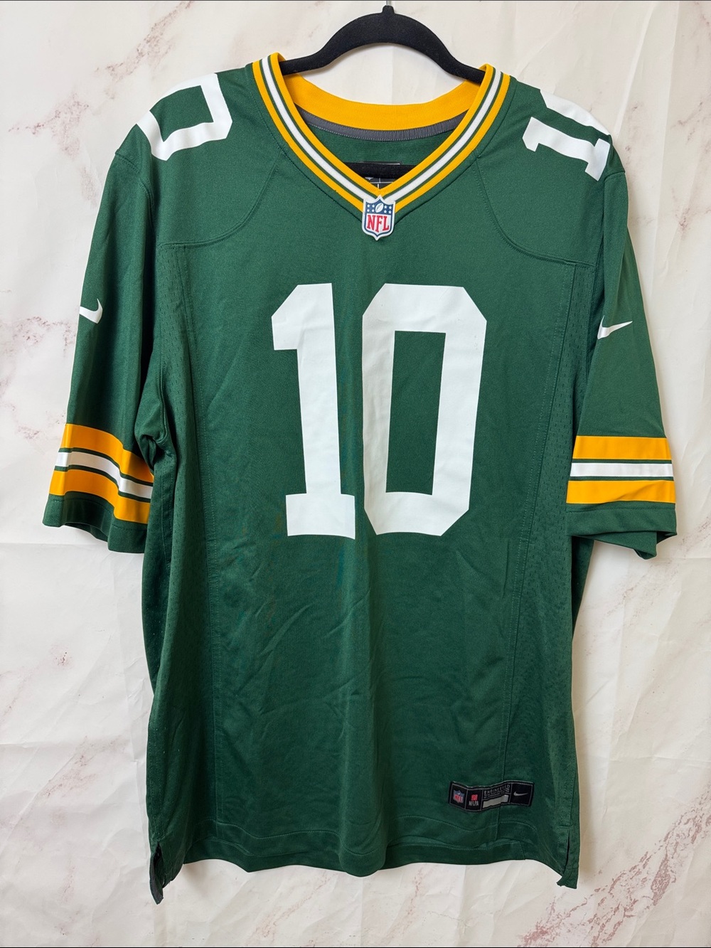 Nike Jordan Love #10 Green Bay Packers NFL Game Jersey Men's L